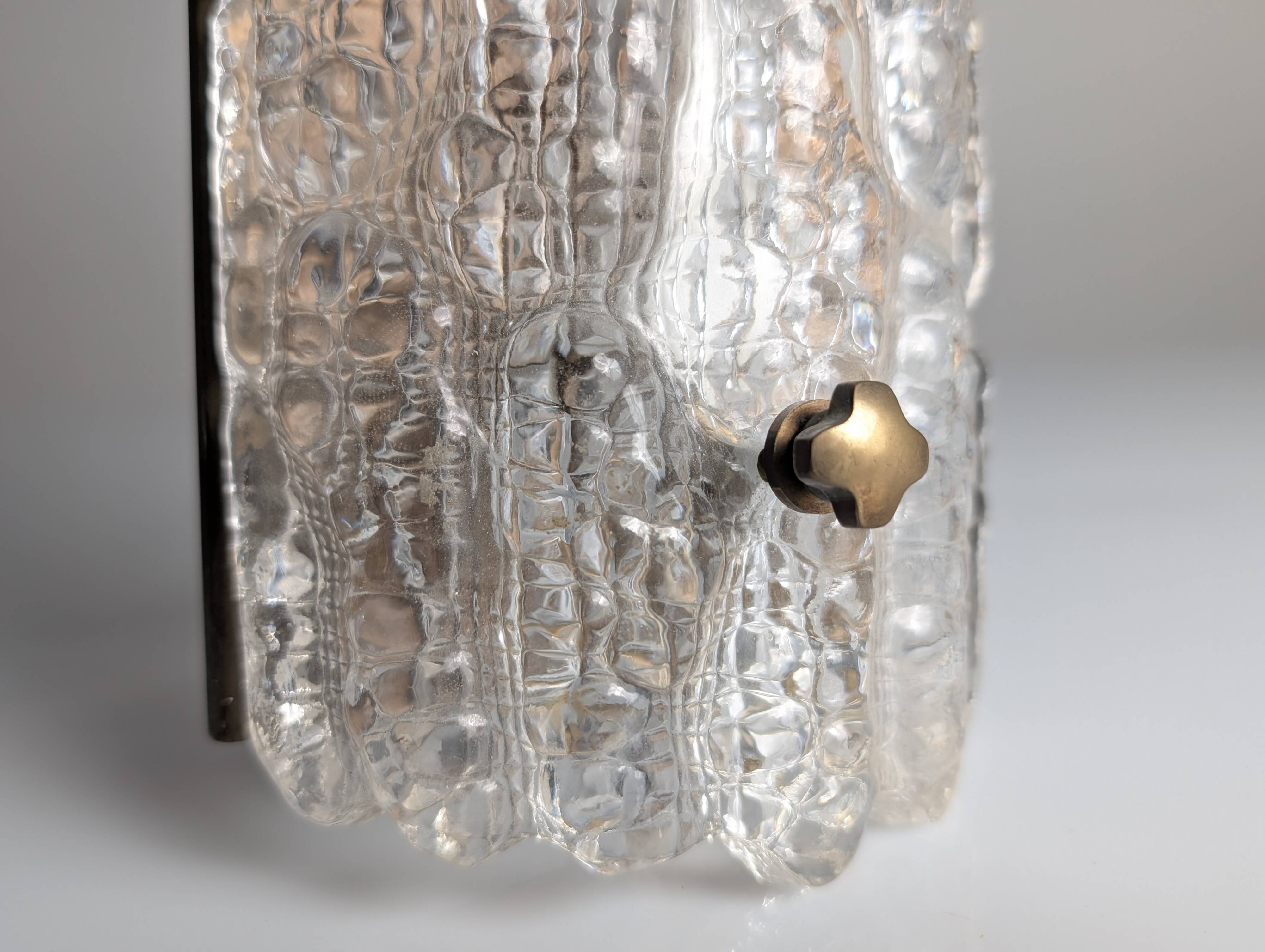 Carl Fagerlund Textured Glass Wall Sconce 1960s