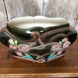 Old Art Nouveau Planter G De Bruyn Vintage Enameled Ceramic