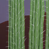 Contemporary painting on cactus canvas
