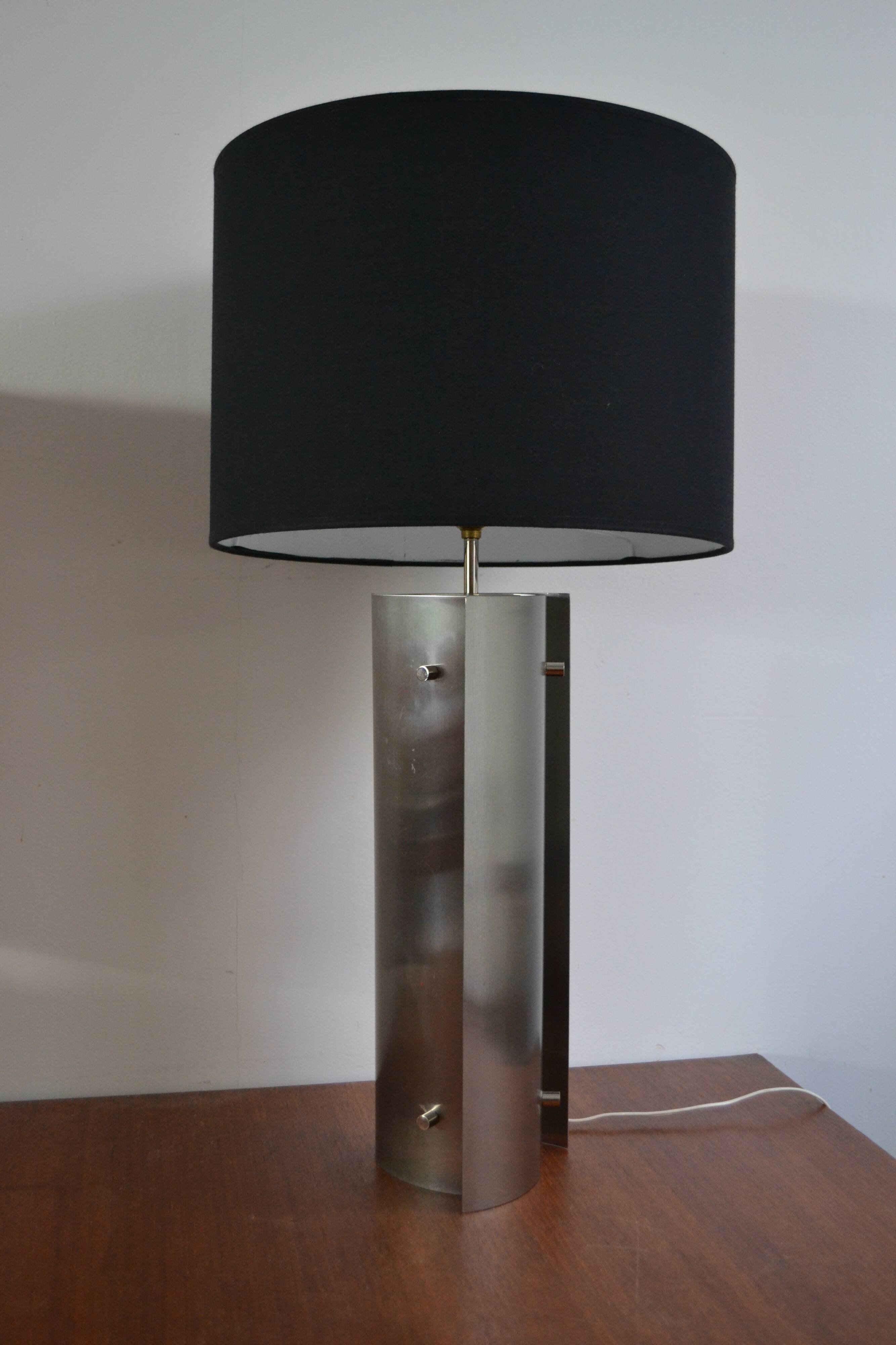 Lampe vintage inox des années 60 70