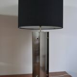 Vintage stainless steel lamp from the 60s 70s