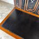 Bureau plat Louis XVI dessus cuir noir