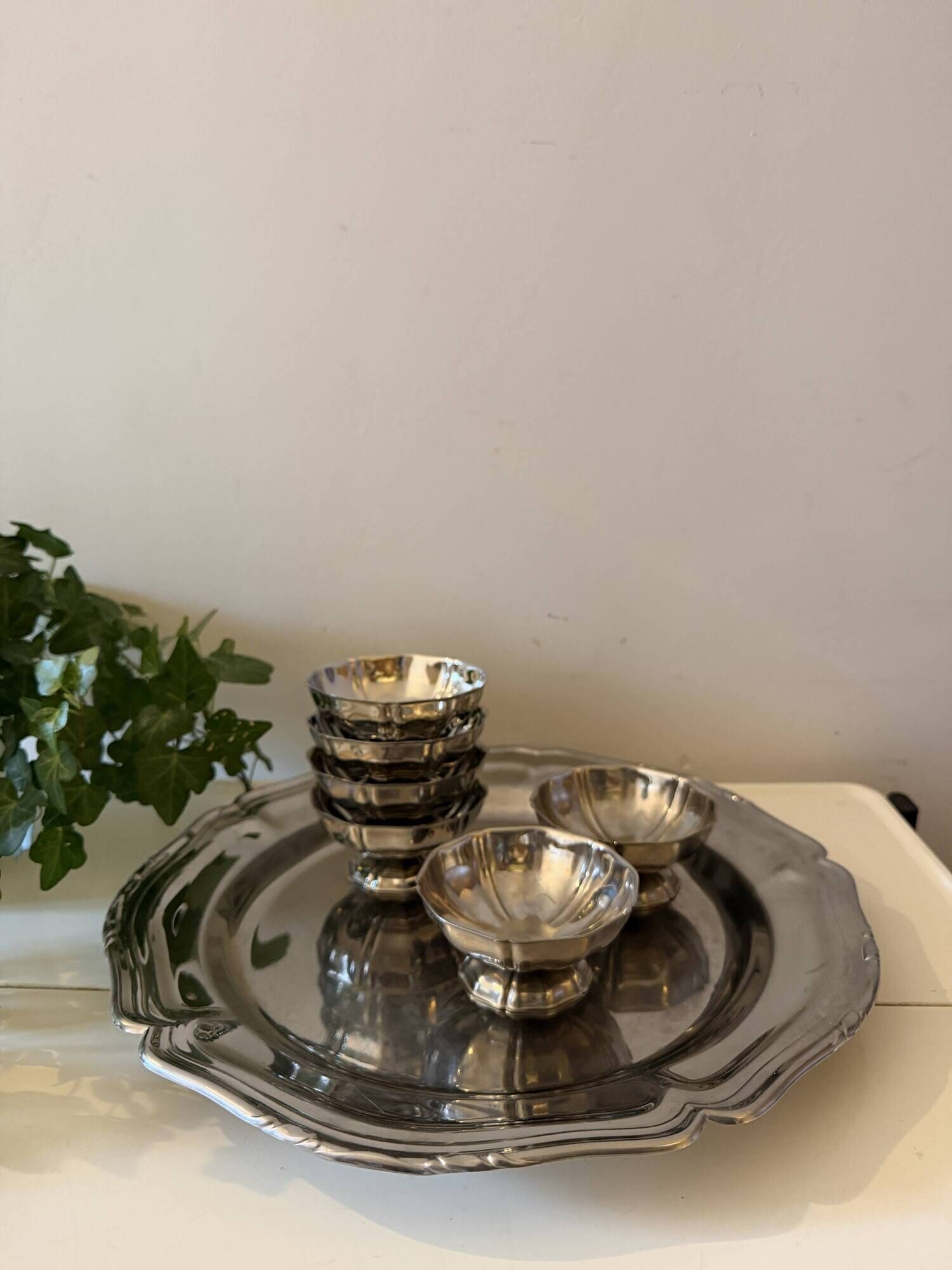 Set van 6 chrome coupes met schaal