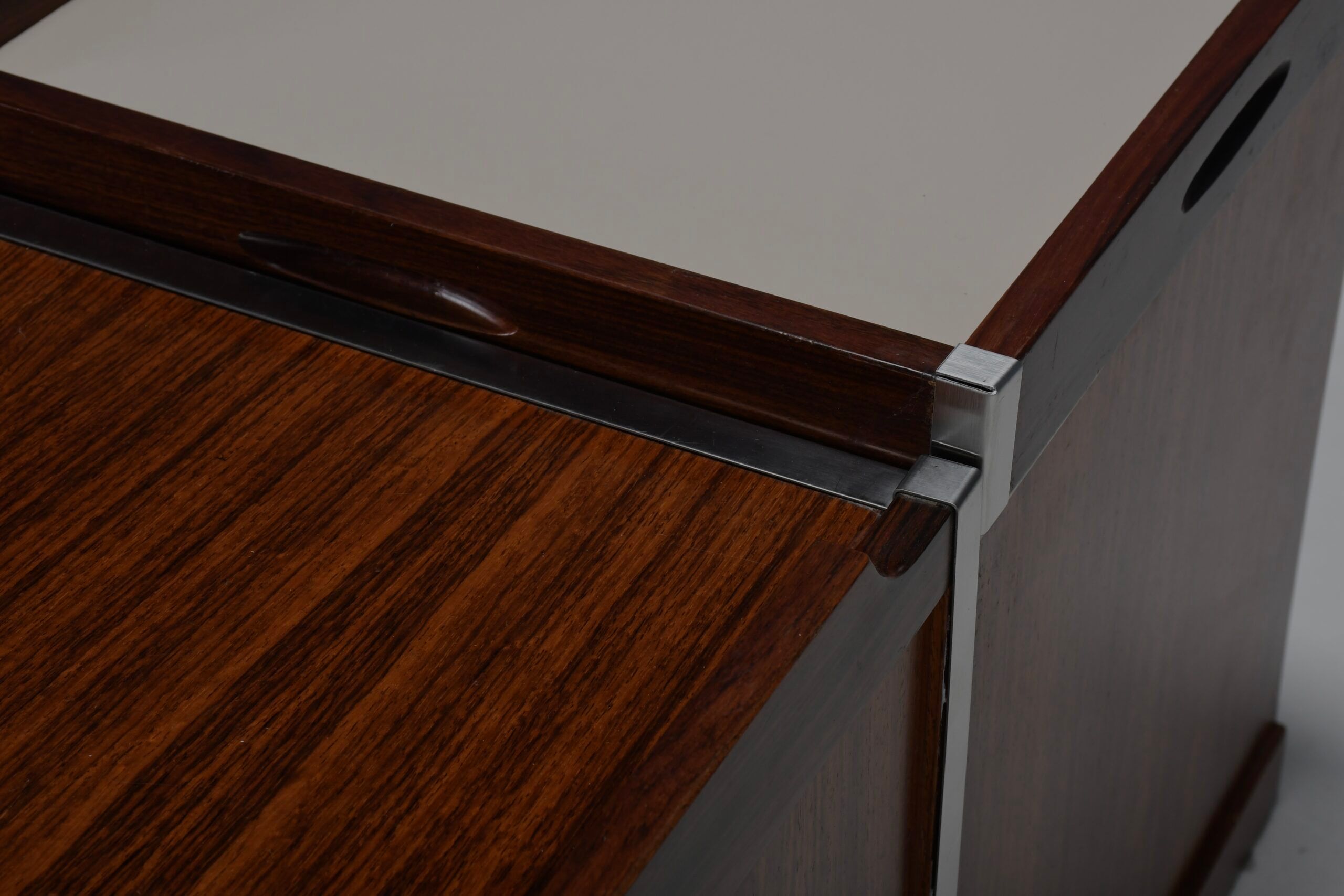 Modular wood and metal bar table by Luigi Sormani for FIARM, Italy 1960s