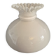 Antique lampshade in white opaline, with a beautifully pronounced scalloped neck.