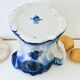 Old pitcher in blue flow, T.Rathbone, England circa 1910