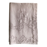 Old embroidered towel tinted purple aurora