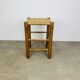 Vintage wooden and rope stool, 1960s