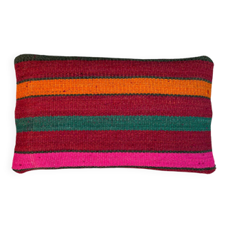 Vintage turkish kilim cushion cover, 30 x 50 cm