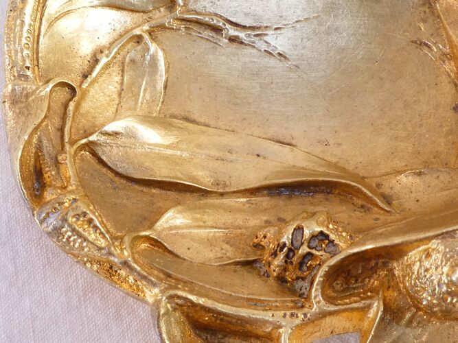 Coupelle vide poche art nouveau en bronze signé A. Marionnet