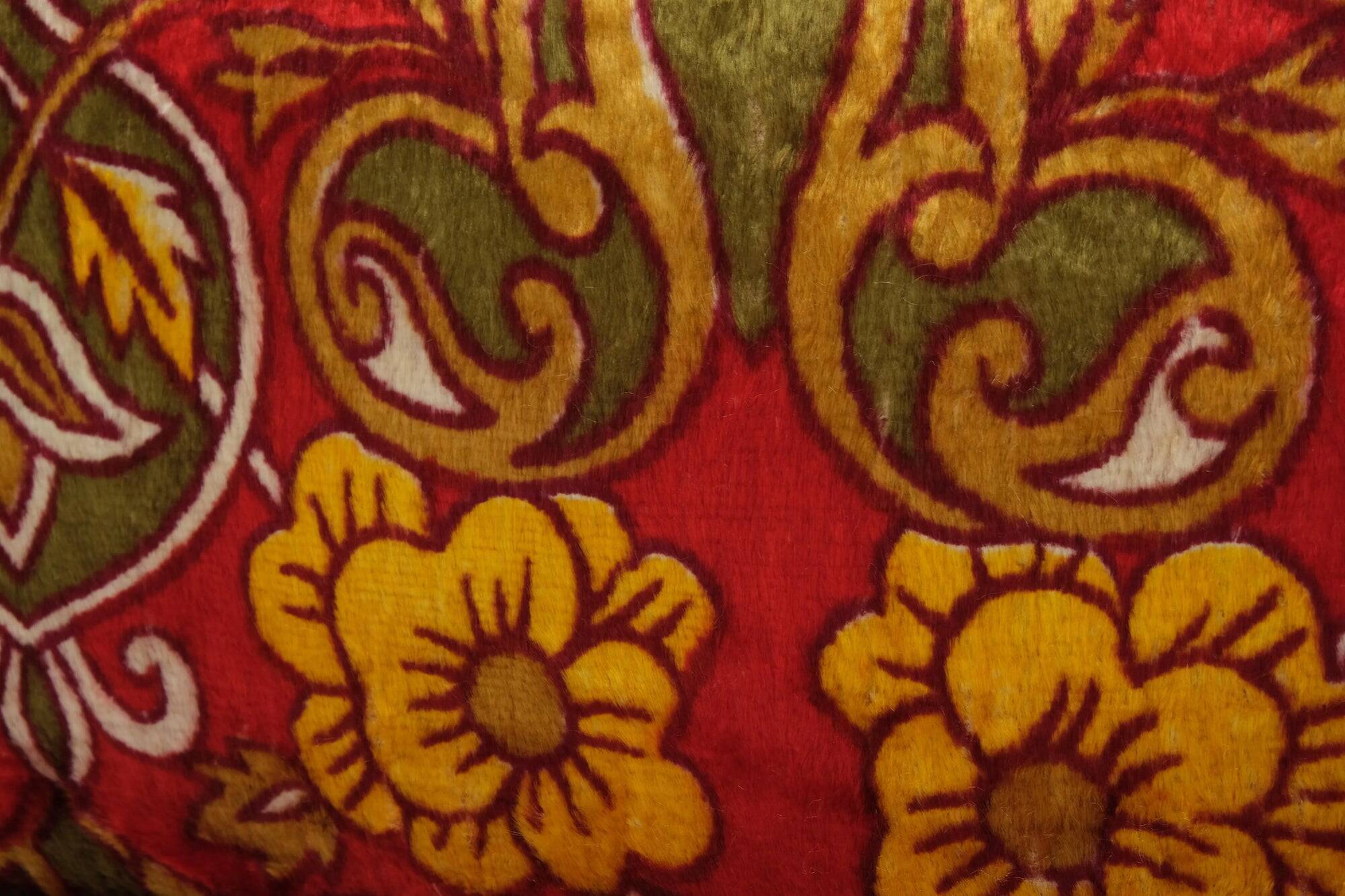 Set of 2 vintage velvet cushion covers 36x56 cm