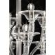 Modern Transparent Linear Murano Glass Chandelier