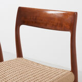 6 seagrass dining chairs by Niels Otto Møller