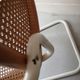 B64 armchair in white metal and canning by Marcel Breuer, Italy