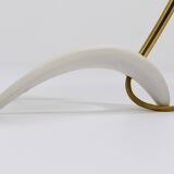 White brass desk or table lamp in the Louis Kalff style from the 1950s.