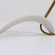 White brass desk or table lamp in the Louis Kalff style from the 1950s.