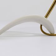 White brass desk or table lamp in the Louis Kalff style from the 1950s.