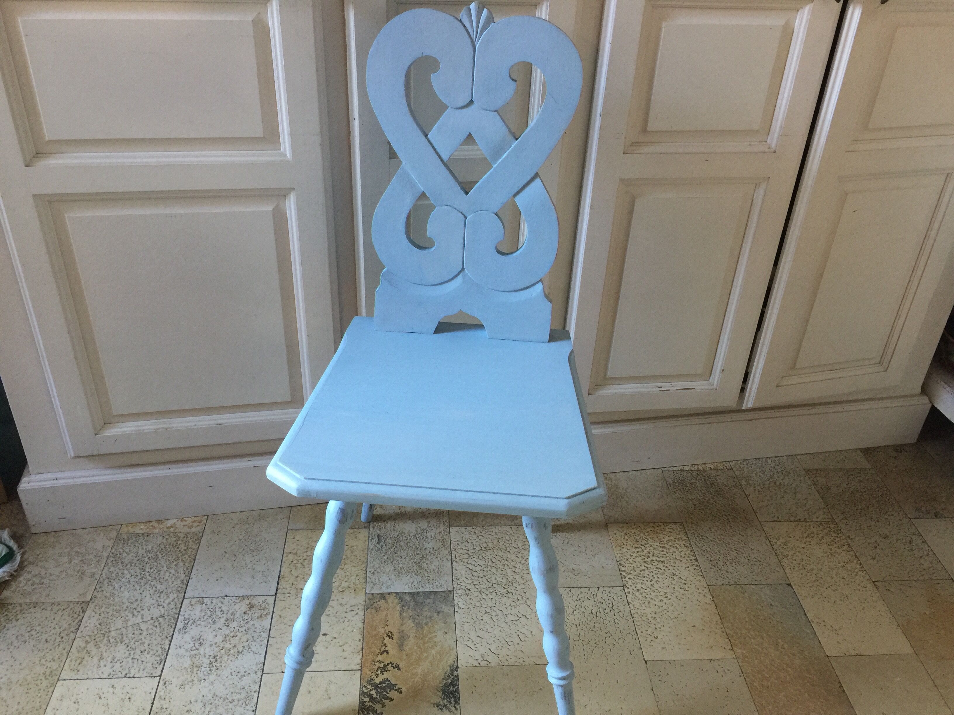 Chaise ancienne suédoise patine gustavienne