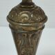 Pair of candle holders patinated bronze floral decoration early twentieth century