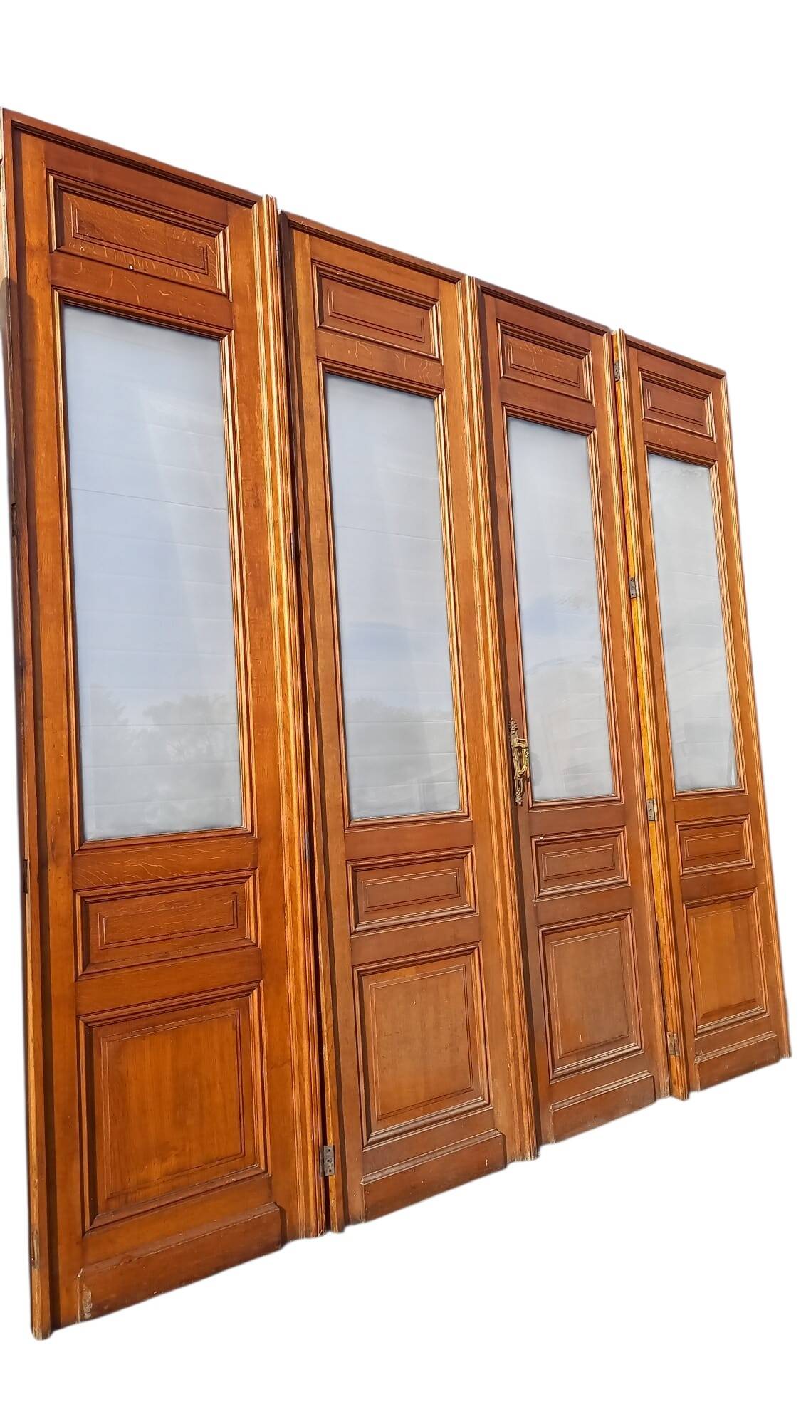 6 solid oak partition doors, 277cm in height (exceptional model)