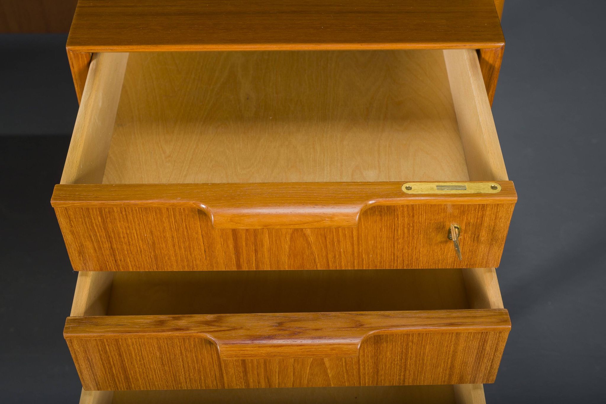 Model 75 Teak Desk by Gunni Omann for Omann Jun Furniture Factory, 1960s