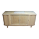 Large buffet / Scandinavian sideboard in sandblasted / stripped / sanded oak