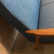 Vintage bench compatible for outdoor use.