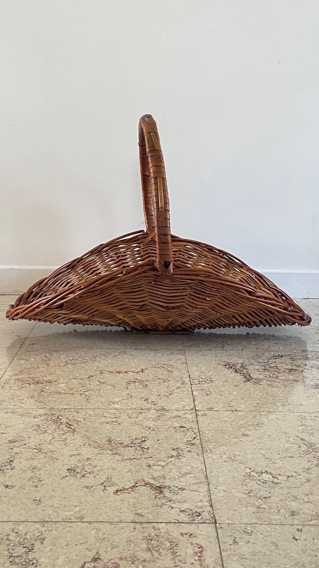 Vintage Rattan Log Basket