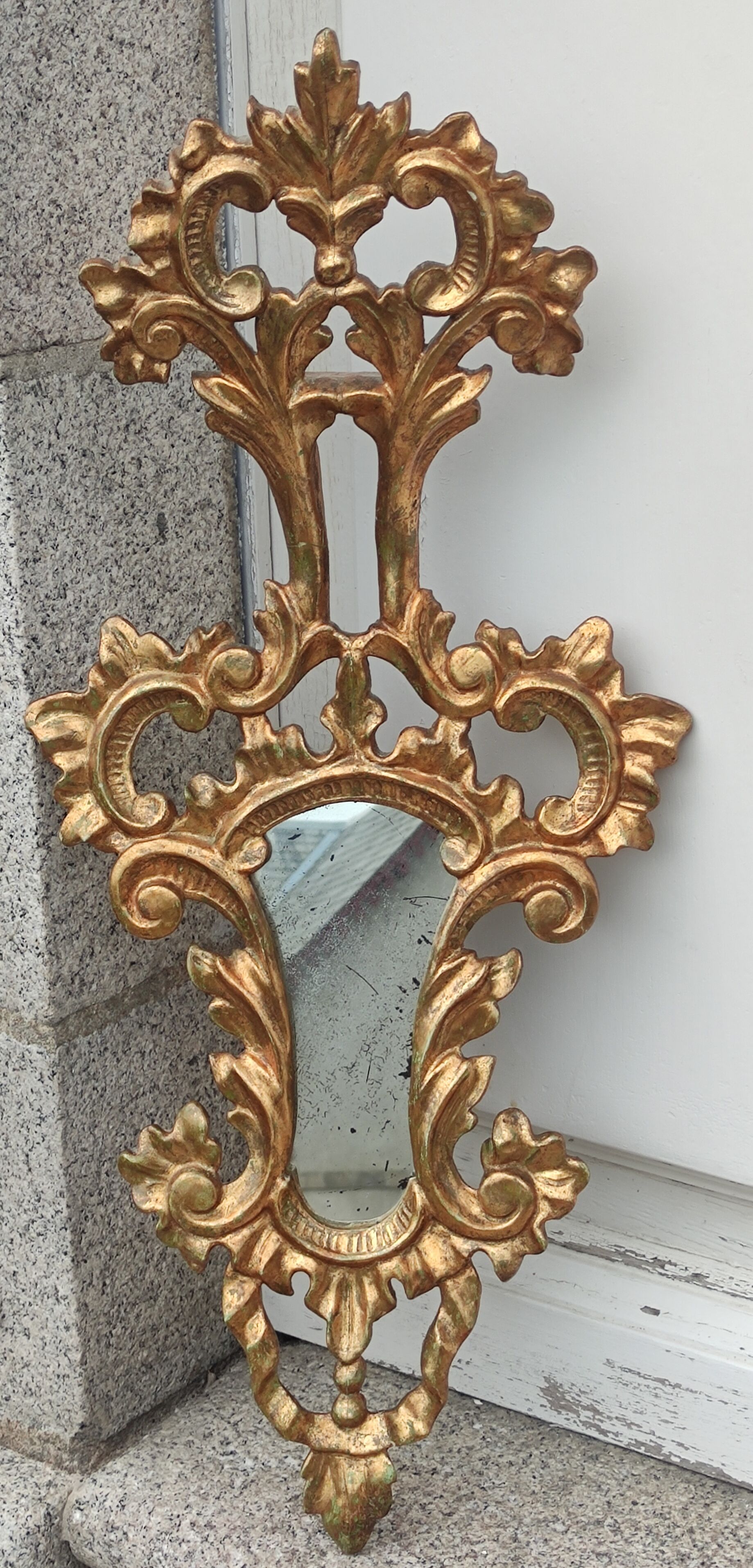 Old gilded mirror original Louis XV style