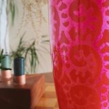Fuchsia pink ceramic vase Scheurich made in Germany.