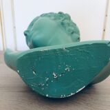 Buste en plâtre peint d'origine