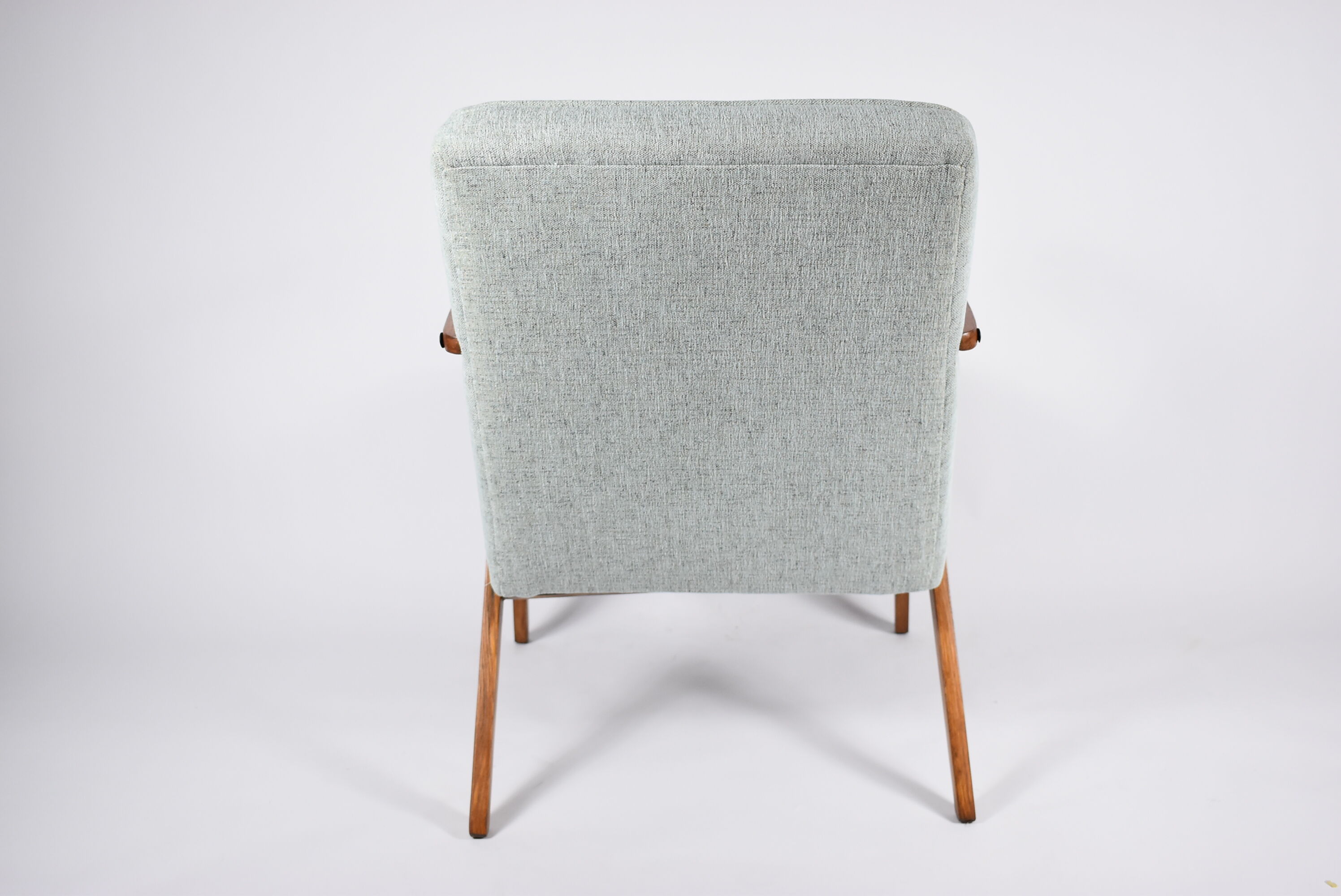 Vintage original armchair, fully restored, 1960s, green upholstery