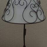 Lamp base and its wrought iron shade