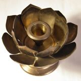 Brass " Lotus Flower " candlestick