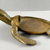 Hollywood Regency, brass turtle sculpture/box, France, 1970s