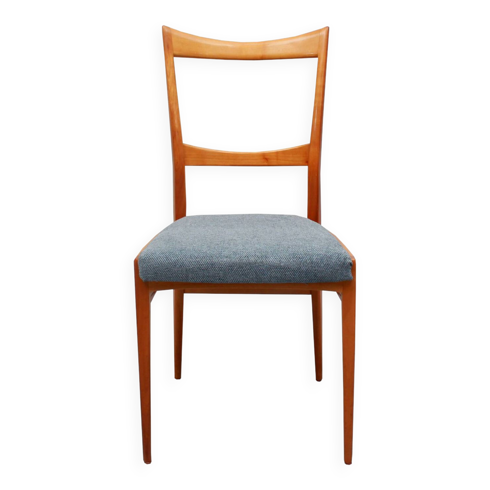 1950s chair in cherrywood, fresh fabric