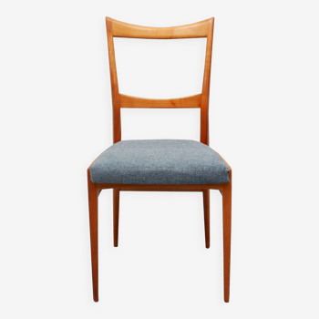 1950s chair in cherrywood, fresh fabric