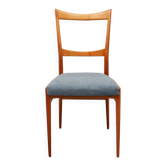 1950s chair in cherrywood, fresh fabric