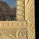 Miroir art deco bois
