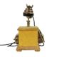 Old Italian Analog Telephone with Rotary Copper Wood Velvet