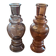 Pair of smoked glass bud vases