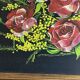 Nature morte aux roses – Huile sur toile signée et datée 1977 –Cadre bois