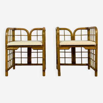 Rattan armchairs