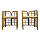 Rattan armchairs