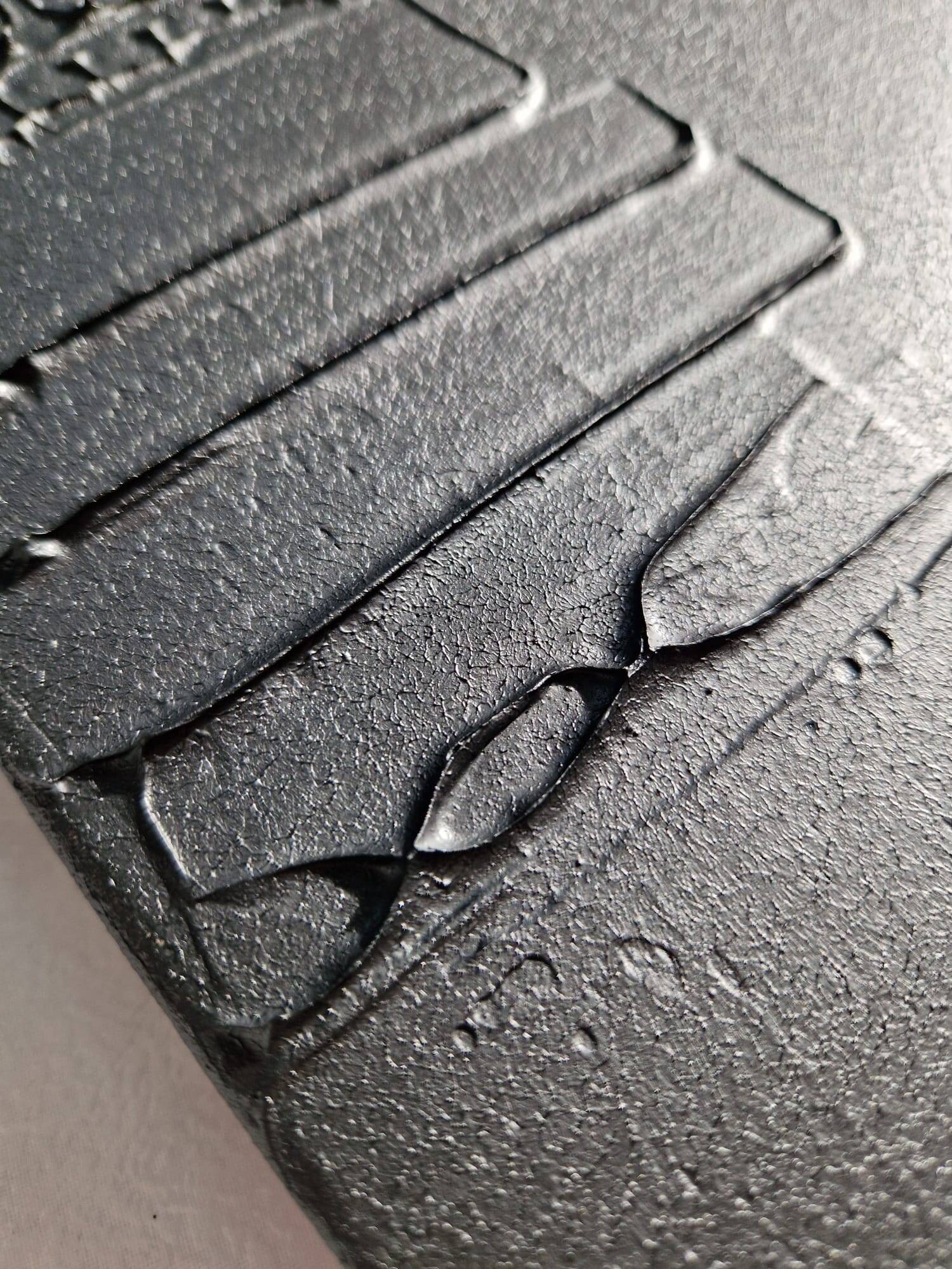 Minimalist monochrome abstract painting in black