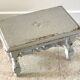 Tabouret vintage gris perle patiné