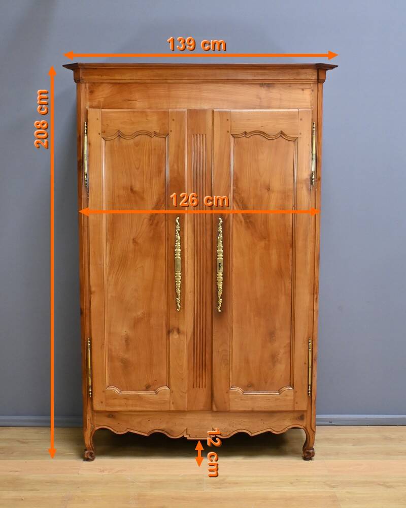 Cherrywood armoire, Louis XV style – Mid-19th century
