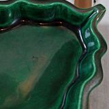 Trio of vintage ceramic leaves from the 50s and 60s
