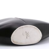 Black and brown vase by Pierre Lebe for Virebent