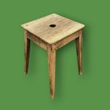 Old rustic wooden stool – handcrafted